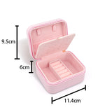 Travel Jewelry Storage Box with Smooth Zipper