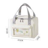 Travel Lunch Bag Cooler Tote Portable Insulated Canvas Cold Food Container