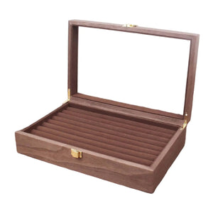 Travel Wooden 9 Layers Box Tray Shop Showcase Display Case Organizer