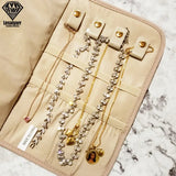 Travel Jewelry Organizer Roll - Storage Bag for Rings Necklaces Earrings
