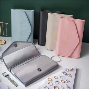 Travel Jewelry Organizer Roll - Rings Necklaces Earring Storage Bag