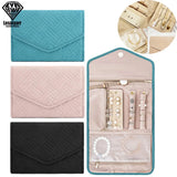 Travel Jewelry Organizer Roll - Storage Bag for Rings Necklaces Earrings