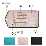 Travel Jewelry Organizer Roll Zippered Foldable Carrying Case