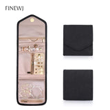 Travel Jewelry Organizer Roll Zippered Foldable Carrying Case