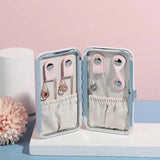 Portable Mini Jewelry Storage Box for Necklaces, Earrings - Snap Button Closure