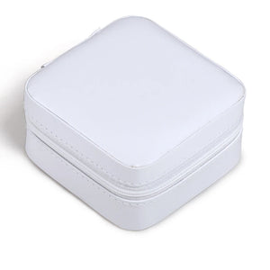 Mini Jewelry Box Travel Portable Zipper Necklace Earrings Holder