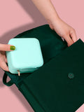 Mini Jewelry Box Travel Portable Zipper Necklace Earrings Holder