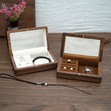 Retro Wood Jewelry Packing Case Wedding Ring Necklace Bracelet Organizer