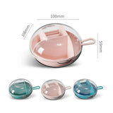 Transparent Travel Round Jewelry Box Storage Display Case