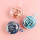 Transparent Travel Round Jewelry Box Storage Display Case
