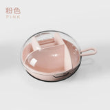 Transparent Travel Round Jewelry Box Storage Display Case