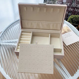 Travel Jewelry Box, Lockable Earrings Storage Large Capacity