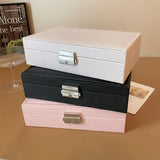 Travel Jewelry Box, Lockable Earrings Storage Large Capacity