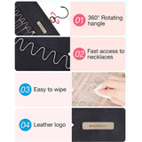 Portable Jewelry Rack with Metal Hook Jewelry Storage Roll