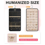 Portable Jewelry Rack with Metal Hook Jewelry Storage Roll