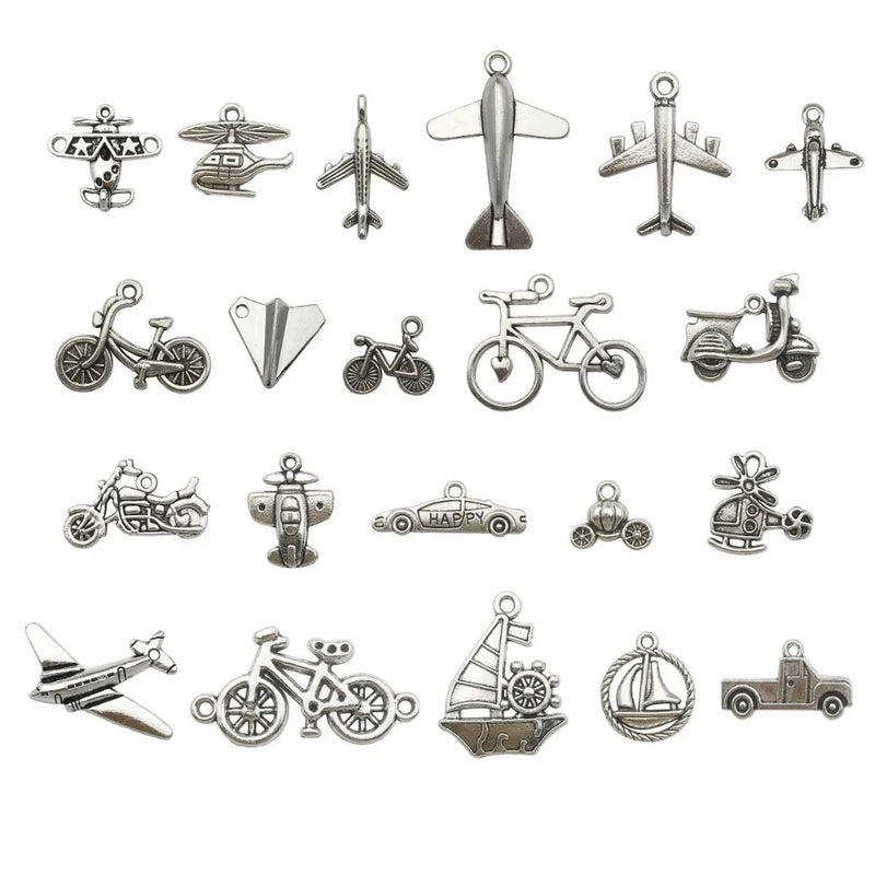 Travel Transportation Charm Collection - 100g Craft Supplies Car Plane Pendant