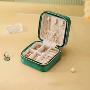 Travel Velvet Jewelry Box Necklace Earring Ring Storage Boxes