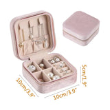 Travel Velvet Jewelry Box Necklace Earring Ring Storage Boxes