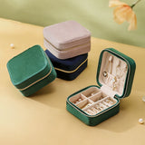 Travel Velvet Jewelry Box Necklace Earring Ring Storage Boxes
