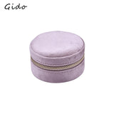 Velvet Round Jewelry Storage Ring Box