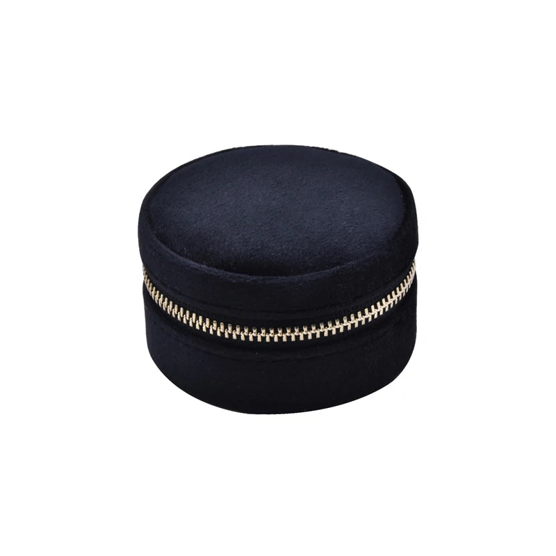 Velvet Round Jewelry Storage Ring Box