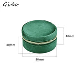Velvet Round Jewelry Storage Ring Box