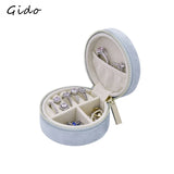 Velvet Round Jewelry Storage Ring Box