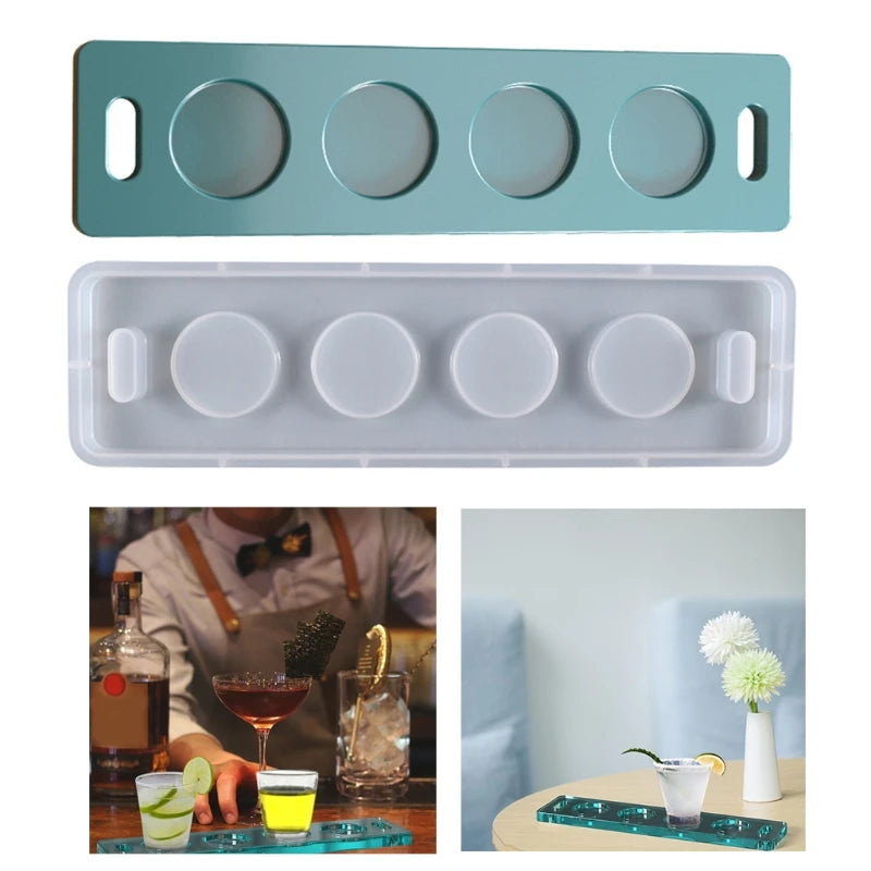 Silicone Wine Glass Holder Coaster Resin Mold DIY Home Decor Crafts