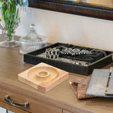 Wood Bracelet Dish Trinket Wooden Plate Display Organizer