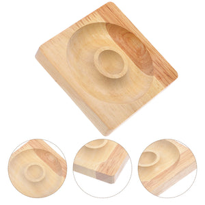 Wood Bracelet Dish Trinket Wooden Plate Display Organizer