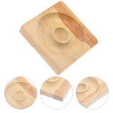 Wood Bracelet Dish Trinket Wooden Plate Display Organizer