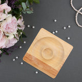 Wood Bracelet Dish Trinket Wooden Plate Display Organizer