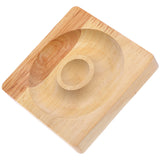 Wood Bracelet Dish Trinket Wooden Plate Display Organizer