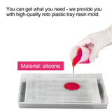 Rectangle Epoxy Silicone Rolling Tray Molds for Resin Casting
