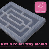 Rectangle Epoxy Silicone Rolling Tray Molds for Resin Casting