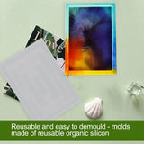 Rectangle Resin Casting Molds for Rolling Tray, Easy Release Silicone Tray Molds