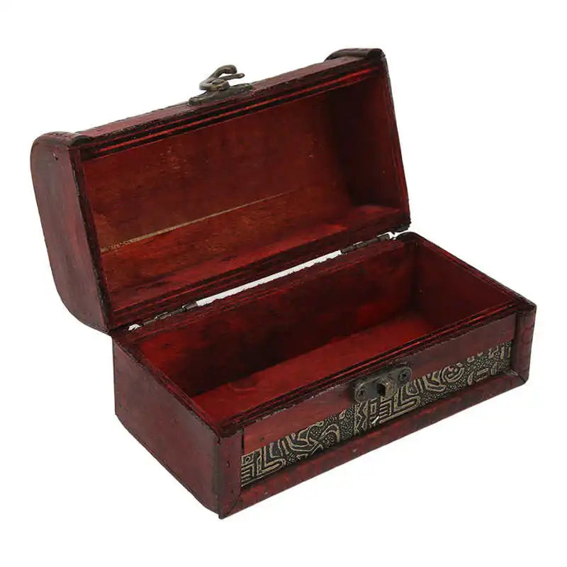 Retro Style Wooden Treasure Chest for Home and Office