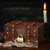 Retro Wooden Chest Covered Wooden Chest