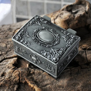 Vintage Treasure Chest Jewellery Trinket Box Storage 6.3x5x3cm