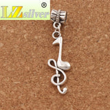 Treble Clef Eighth Music Note Beads for Charm Bracelets