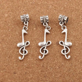 Treble Clef Eighth Music Note Beads for Charm Bracelets