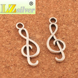 Treble G Clef Musical Note Charms Pendants DIY Jewelry L1630 50pcs