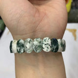 Tree Agate Beads Bracelet Natural Gemstone Jewelry Bangle