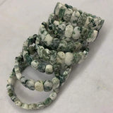 Tree Agate Beads Bracelet Natural Gemstone Jewelry Bangle