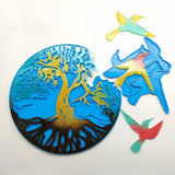 Tree Bird Decoration Epoxy Resin Mold Wall Sticker Decoration Silicone Mould DIY