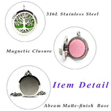 Tree Hollowed Magnetic Diffuser Pendant Chain Necklace