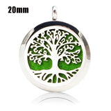 Tree Hollowed Magnetic Diffuser Pendant Chain Necklace