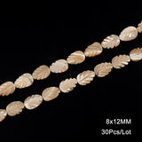 Trochus Top Shell Beads Natural Leaf Shape for Jewelry Making
