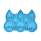 Tree Life Keychain Silicone Mold with Hole Keyring Pendant