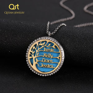 Tree Of Life Aroma Box Necklace Magnetic Diffuser Locket Name Jewelry